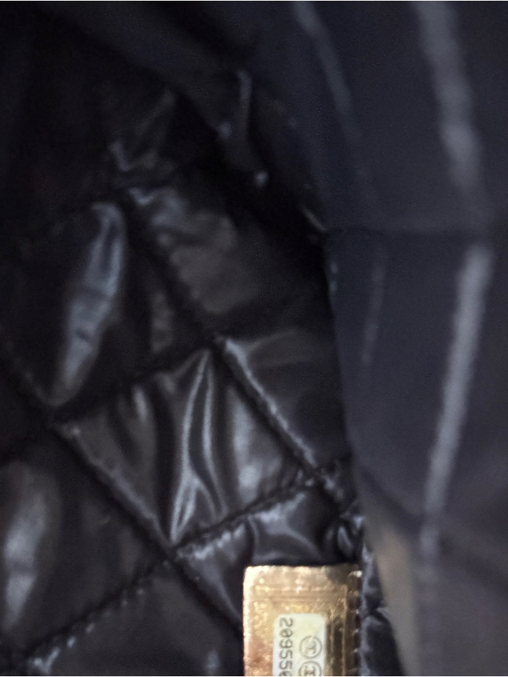 CHANEL Quilted Black Leather Interior with Gold Plate Detail - Picture 5 of 5